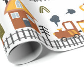 Choo Choo Train Pattern Little Kid Geschenkpapier (Rolleneckpunkt)