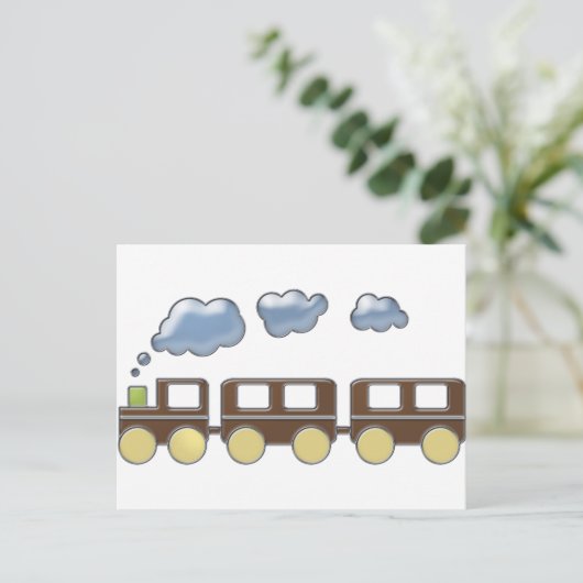 Choo Choo Train Postkarte (Stehend Vorderseite)