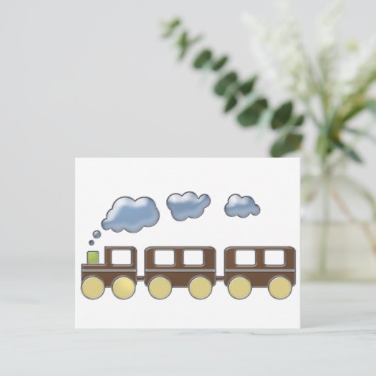 Choo Choo Train Postkarte (Stehend Vorderseite)