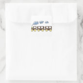 Choo Choo Train Postkarte Quadratischer Aufkleber (Tasche)