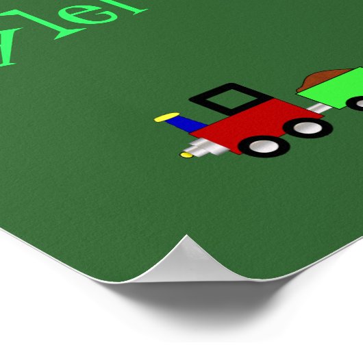 Choo Choo Train Room Sign Poster (Ecke)