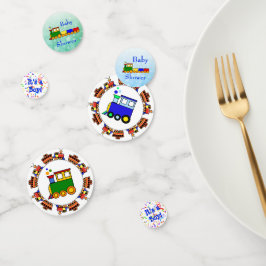 Choo Choo Train Themed Boy's Baby Shower Konfetti