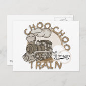 Choo-Choo-Train-Tshirts und GIfts Postkarte (Vorne/Hinten)