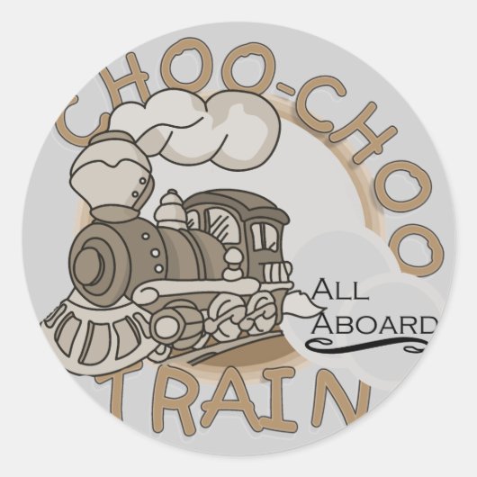 Choo-Choo-Train-Tshirts und GIfts Runder Aufkleber (Vorderseite)