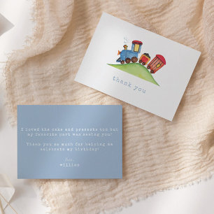 Choo Choo Wasserfarbenen Zug zum Geburtstag Dankeskarte