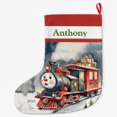 Choo Choo Xmas Train Boys Großer Weihnachtsstrumpf (Rückseite)