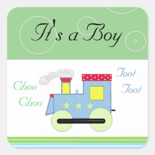 Choo Choo Zug Baby Junge Quadratischer Aufkleber