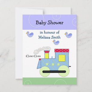 Choo Choo Zug Baby Shower Einladung