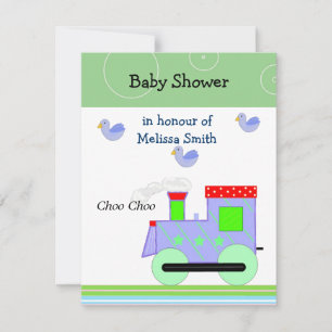 Choo Choo Zug Baby Shower Einladung