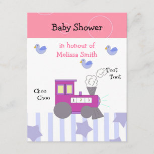 Choo Choo Zug Baby Shower Einladung