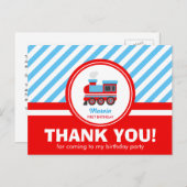 Choo Choo Zug Danke Karten (Vorne/Hinten)