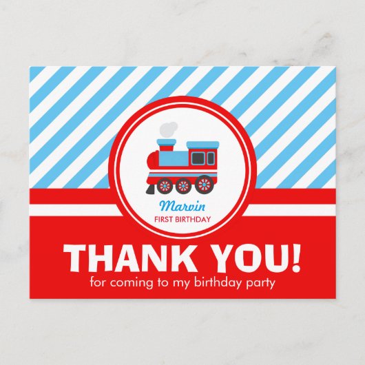 Choo Choo Zug Danke Karten (Vorderseite)