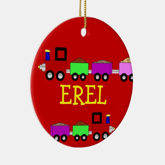 Choo Choo Zug - die personalisierte Verzierung des Keramikornament (Rechts)