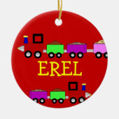 Choo Choo Zug - die personalisierte Verzierung des Keramikornament (Vorne)