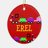 Choo Choo Zug - die personalisierte Verzierung des Keramikornament (Links)