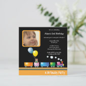 Choo Choo Zug - Geburtstags-Party Einladung (Stehend Vorderseite)