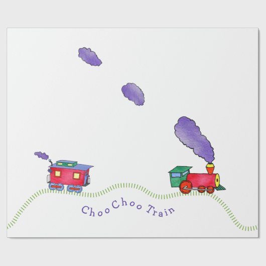 Choo Choo Zug Geschenkpapier (Flach)