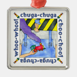 Choo Choo Zug-Ingenieur Ornament Aus Metall