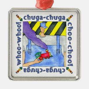 Choo Choo Zug-Ingenieur Ornament Aus Metall