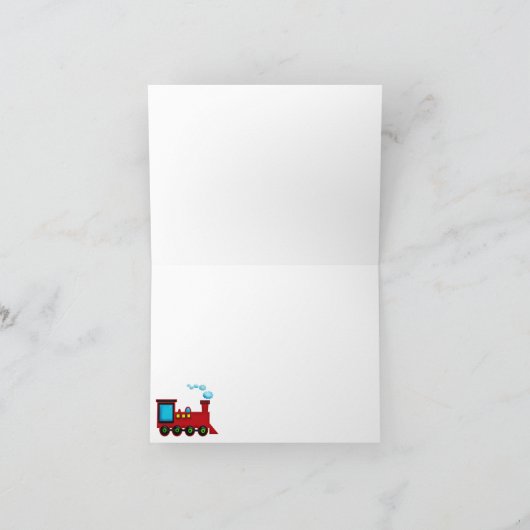 Choo Choo Zug Vielen Dank Notizkarten Dankeskarte (Innenseite)