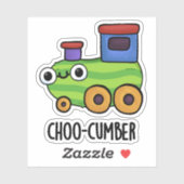 Choo cumber Funny Cucumber Pun Aufkleber (Blatt)