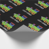 Choo cumber Funny Cucumber Pun Dark BG Geschenkpapier (Ecke)