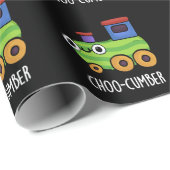 Choo cumber Funny Cucumber Pun Dark BG Geschenkpapier (Rolleneckpunkt)