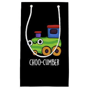 Choo cumber Funny Cucumber Pun Dark BG Kleine Geschenktüte