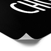 Choo cumber Funny Cucumber Pun Dark BG Poster (Ecke)