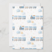 Choo Geburtstagsjunge Party einladen Einladung (Rückseite)