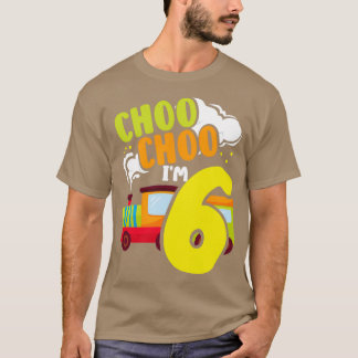 Choo Im 6 Niedlicher Zug Lover Bahn 6. Geburtstag T-Shirt