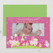 Choo Train Baby Ankündigung GreetiIng Karte (Vorne/Hinten)