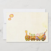 Choo Train Baby Boy Foto Geburtserklärung Ankündigung (Rückseite)