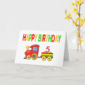 Choo-Zug Geburtskarte Karte (Gelbe Blume)