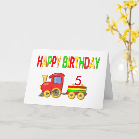 Choo-Zug Geburtskarte Karte (Gelbe Blume)