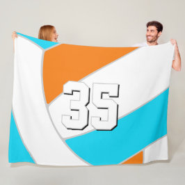 choose ANY team colors w jersey number volleyball Fleecedecke