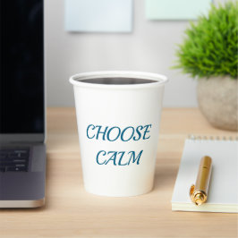 Choose Calm – Minimal Coffee Mug | Aesthetic Zen Q Pappbecher