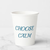 Choose Calm – Minimal Coffee Mug | Aesthetic Zen Q Pappbecher (Vorderseite)