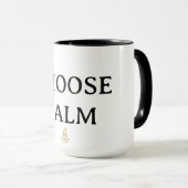Choose Calm – Minimal Coffee Mug | Aesthetic Zen Q Tasse (VorderseiteRechts)