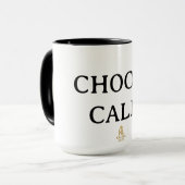 Choose Calm – Minimal Coffee Mug | Aesthetic Zen Q Tasse (Vorderseite Links)