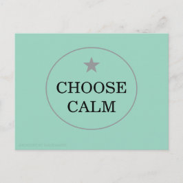 Choose Calm – Minimal Greeting Card |   Feiertagspostkarte