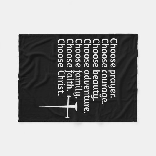 Choose Christ Prayer Courage Beauty Family, Advent Fleecedecke (Vorderseite (Horizontal))
