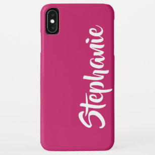 Choose Color Personalized Name Minimalist Pink Case-Mate iPhone Hülle