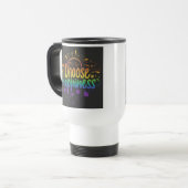 "Choose Happiness" Reisecoffee Mug. Reisebecher (Vorderseite Links)