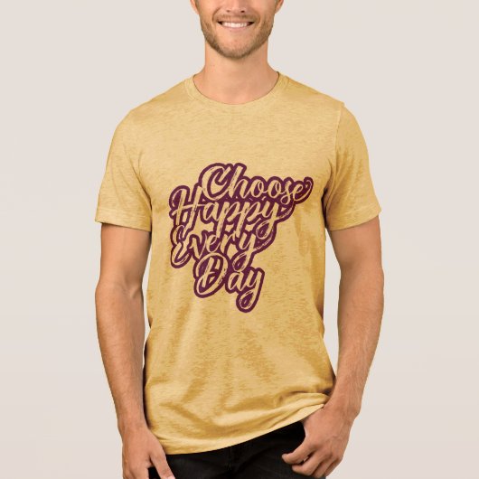CHOOSE HAPPY Bella + Canvas Tri-blend T-Shirt Tri-Blend Shirt (Vorderseite)