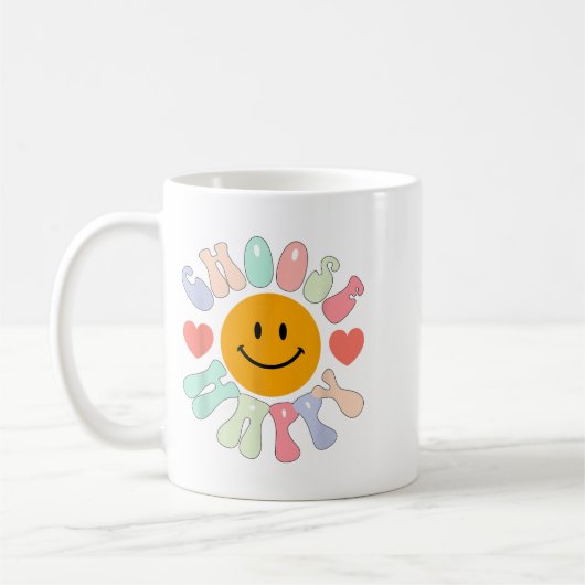 Choose Happy Motivational Insrational Sitive  Kaffeetasse (Links)