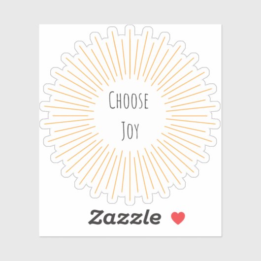 "Choose Joy" Black and Yellow Sticker (Blatt)