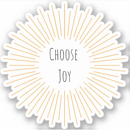"Choose Joy" Black and Yellow Sticker (Vorderseite)