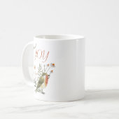 "Choose Joy" ermutigendes Zitat Bird Watercolor Kaffeetasse (Vorderseite Links)