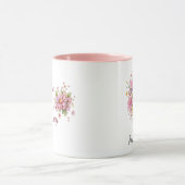 Choose Joy Every Day Mug: Cute Pig & Floral Art Tasse (Zentrum)